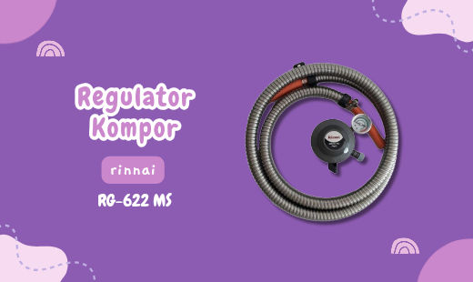 Regulator RINNAI RG-622 MS - berfungsi sebagai penghubung antara kompor dan gas Anda. Terbuat dari bahan berkualitas tinggi sehingga anda tidak perlu khawatir terhadap kebocoran apapun.