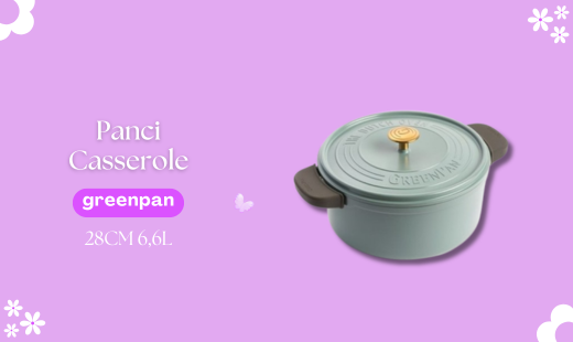 PANCI GREENPAN FEATHERWEIGHSMOKEY BLUE CASSEROLE 28CM 6,6L GreenPan Featherweight Smokey Blue Casserole 28 cm/6,6L. Featherweights. Lightweight cookware, heavyweight performance 50% lebih ringan dari cast iron dan 3 kali lebih cepat panas. Beli Produk GREENPAN termurah di Indonesia! Belanja online di DuniaMasak sekarang dan temukan diskon Produk GREENPAN lainnya untuk mendapatkan harga terbaik.