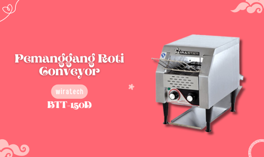 Mesin Pemanggang Roti Conveyor WIRATECH BTT-150D Merupakan alat pemanggang roti serbaguna. Biasanya alat ini sangat cocok digunakan di rumah tangga, hotel, kantor, restaurant ataupun lainnya. Pemanggang roti ini memiliki design yang simple dan terbuat dari material stainless steel berkualitas sehingga tidak dapat berkarat jika terkena air, sangat mudah pengoperasiannya dan sangat mudah dibersihkan. Beli Produk WIRATECH termurah di Indonesia! Belanja online di DuniaMasak sekarang dan temukan diskon Produk WIRATECH lainnya untuk mendapatkan harga terbaik.