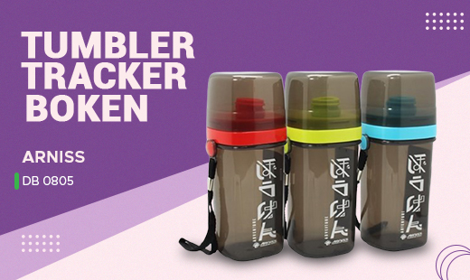 Tumbler ARNISS Tracker Boken DB 0805 merupakan botol minum dengan desain yang ergonomis dan tidak mudah tumpah. Botol minum ini dapat digunakan berulang-ulang dan dapat dicuci dengan mesin (bagian atas ), serta BPA free. Kapasitas 500 ml.