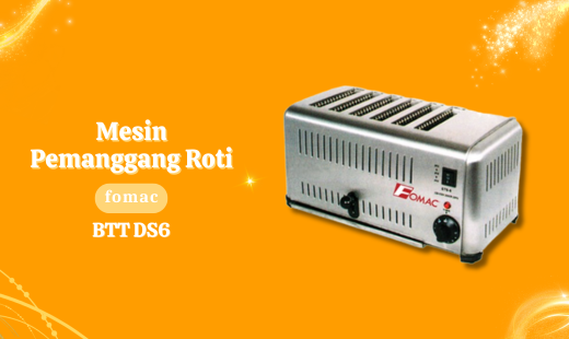 Mesin Pemanggang Roti FOMAC BTT DS6 Pemanggang Roti FOMAC sangat praktis dan cocok untuk dapur rumah anda.. Beli Produk MASEMA termurah di Indonesia! Belanja online di DuniaMasak sekarang dan temukan diskon Produk MASEMA lainnya untuk mendapatkan harga terbaik.