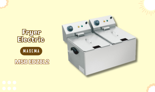 Fryer Electric MASEMA MSB EDZ8L2 merupakan mesin yang dipakai untuk menggoreng beraneka macam makanan dengan praktis. Mesin kami ini menggunakan sumber pemanas dari listik sehingga lebih cepat dan menghasilkan sebuah makanan dengan kematangan yang sempurna. Beli Produk MASEMA termurah di Indonesia! Belanja online di Duniamasak sekarang dan temukan diskon Produk MASEMA lainnya untuk mendapatkan harga terbaik.