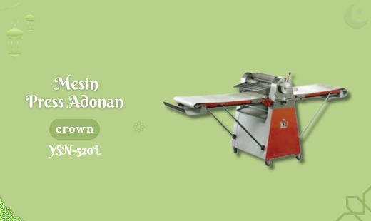 Mesin Adonan Roti Dough Sheeter Crown YSN 520L