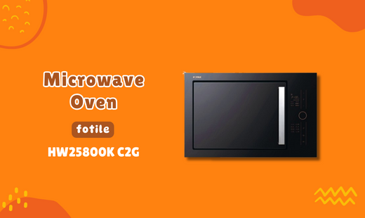 Microwave dengan dual mode, microwave dan grill. Memiliki sistem pertukaran udara di depan dan berbagai menu instan. Microwave Oven FOTILE, lebih mudah dan cepat.