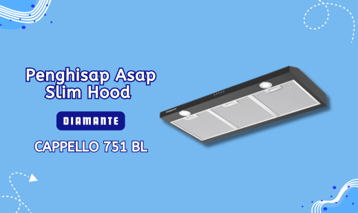  Penghisap Asap Slim Hood DIAMANTE CAPPELLO 751 BL, Merupakan penghisap asap dapur dengan jenis hood yang slim yang menghasilkanAir flow 400m / hours, dilengkapi dengan alumunium filter+carbon filter, dan pushbutton. Sangat cocok untuk melengkapi dapur anda agar kegiatan memasak anda semakin menyenangkan.. Beli Produk DIAMANTE termurah di Indonesia! Belanja online di Duniamasak sekarang dan temukan diskon Produk DIAMANTE lainnya untuk mendapatkan harga terbaik. Nikmati promo dan tawaran ekslusif untuk produk DIAMANTE disertai dengan Layanan Customer service terbaik dan berbagai pilihan jenis pengiriman dan pembayaran termudah.