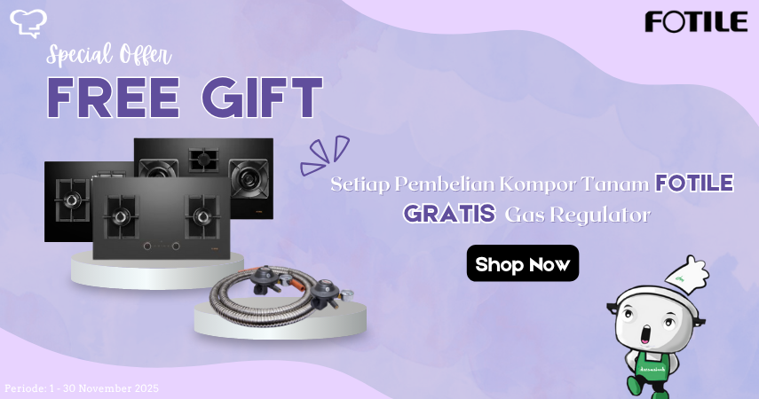 DuniaMasak menjual berbagai perlengkapan dapur merek FOTILE dengan pilihan lengkap serta harga murah dan bersaing. Kami menjamin bahwa seluruh produk yang kami jual adalah resmi dan asli. Kami menjual berbagai varian merek FOTILE. Semua produk FOTILE yang kami pasarkan memiliki garansi resmi dari agen maupun distributor di Indonesia sehingga Anda tidak perlu merasa khawatir untuk berbelanja di DuniaMasak. DuniaMasak juga menjual varian produk merk GEA seperti Peralatan Dapur, Oven Pemanggang, Penghisap Asap Dapur, Peralatan Rumah Tangga, Kompor Tanam, dan masih banyak lagi yang dapat Anda temukan di DuniaMasak.