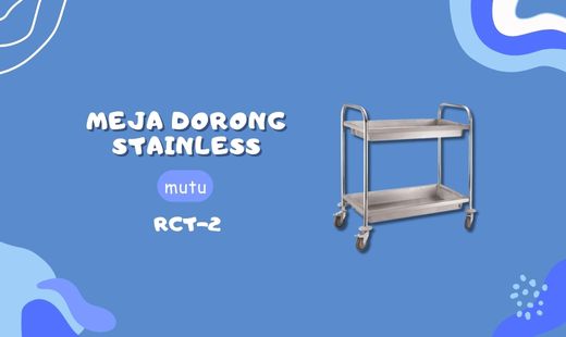 Meja Dorong Stainless MUTU 2 Rak Service RCT-2 Untuk membawa makanan dalam jumlah besar, barang-barang tersebut agar bisa diletakkan ditempat yang dikehendaki. Beli Produk MUTU termurah di Indonesia! Belanja online di DuniaMasak sekarang dan temukan diskon Produk MUTU lainnya untuk mendapatkan harga terbaik.