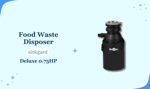  Sink Gard (Food Waste Disposer) merupakan teknologi baru yang digunakan untuk menghancurkan sampah organik pada dapur Anda. Akan terpasang pada lubang sink pencuci piring, sehingga dengan mudah Anda dapat menghancurkan sisa makanan menggunakan Sinkgard.