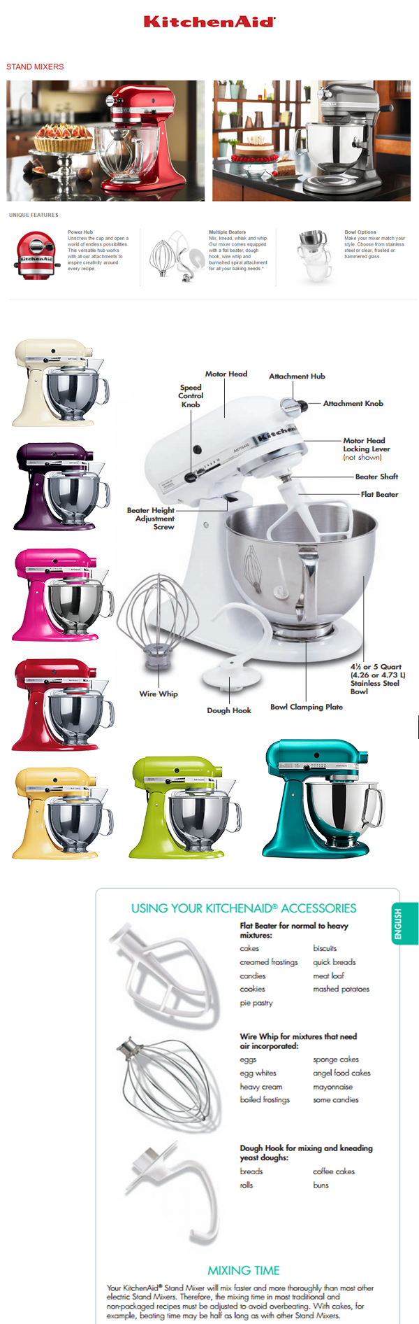 Stand Mixer Artisan KITCHENAID 4.8Liter Almond Cream